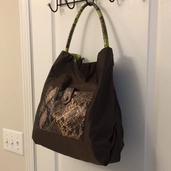 Reversible Falchi Green and Brown Bag - Picture 17 of 17